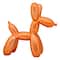 11" Electroplated Orange Balloon Dog Figurine